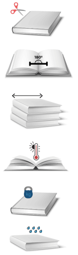 Cortador de papel com tesoura de precisão para encadernação profissional.
